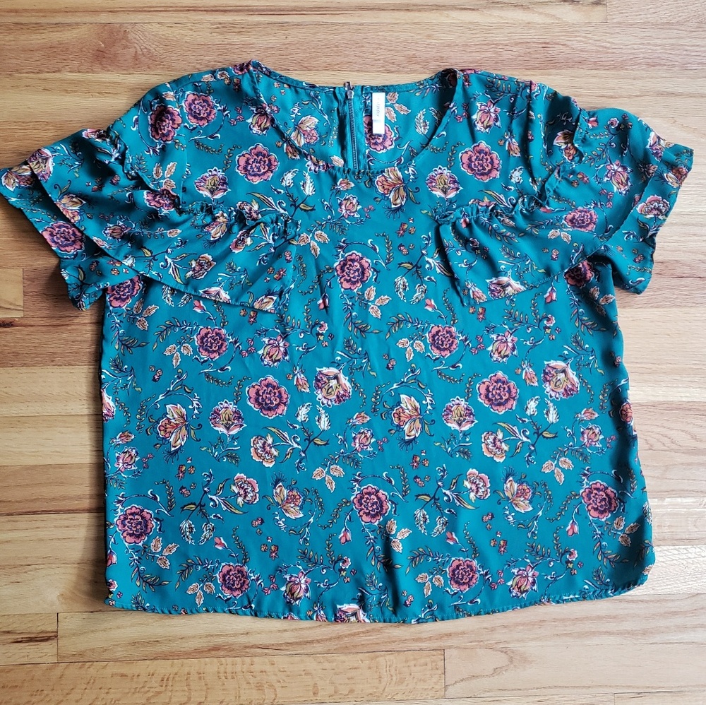 Target gren flowy top XXL